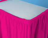 Creative Converting 010030 Hot Magenta Plastic Tableskirt 14' Solid (Case of 6)