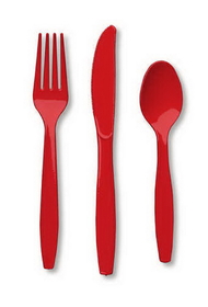 Creative Converting 010423 Classic Red Cutlery (Case of 288)