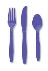 Creative Converting 010426 Purple Cutlery (Case of 288)