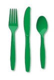 Creative Converting 010434 Emerald Green Cutlery (Case of 288)