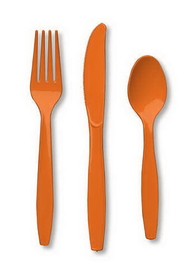 Creative Converting 010612 Sunkissed Orange Cutlery (Case of 288)