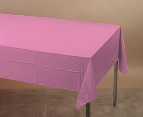 Creative Converting 011342 Candy Pink Plastic Tablecover 54 X 108 Solid (Case of 12)