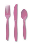 Creative Converting 011350 Candy Pink Cutlery (Case of 288)