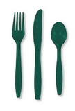 Creative Converting 013124 Hunter Green Cutlery (Case of 288)
