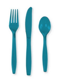 Creative Converting 013131 Turquoise Cutlery (Case of 288)
