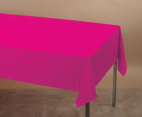 Creative Converting 01413 Hot Magenta Plastic Tablecover 54 X 108 Solid (Case of 12)