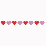 Creative Converting 031086 Valentine Décor Hearts Ribbon Garland With Glitter, CASE of 12