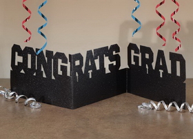 Creative Converting 031094 Graduation D&#233;cor Congrats Glitter Accordian Centerpiece, CASE of 12