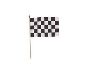 Creative Converting 040202 Cloth Flag, 8" X 12" Black & White Checked (Case of 12)