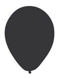 Creative Converting 041318 Black Velvet 12" Latex Balloons (Case of 180)