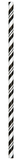 Creative Converting 051159 Black Velvet Striped Paper Straws (Case of 144)