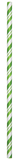 Creative Converting 051162 Fresh Lime Striped Paper Straws (Case of 144)