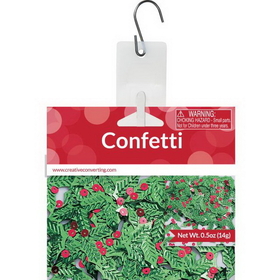 Creative Converting 062416 D&#233;cor Confetti, Holly & Berries, CASE of 12