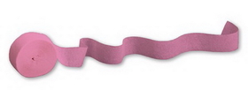 Creative Converting 073042 Candy Pink 81' Solid Crepe Streamer (Case of 12)
