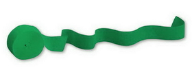 Creative Converting 078330 Emerald Green Crepe Streamer, 81' Solid (Case of 12)