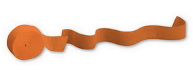 Creative Converting 078560 Sunkissed Orange Crepe Streamer, 81' Solid (Case of 12)
