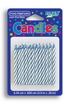 Creative Converting 080400034 Striped Candle Blue (Case of 288)