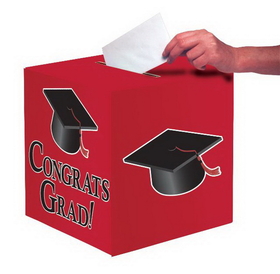 Creative Converting 083311 Graduation D&#233;cor Card Box, Grad, 9", CASE of 6