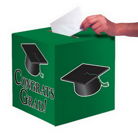 Creative Converting 083313 Graduation D&#233;cor Card Box, Grad, 9", CASE of 6