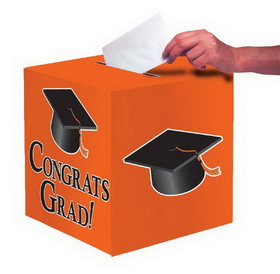 Creative Converting 083316 Graduation D&#233;cor Card Box, Grad, 9", CASE of 6