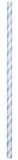 Creative Converting 091188 Pastel Blue Striped Paper Straws (Case of 144)