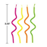 Creative Converting 101025 Neon Curly Candles