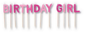 Creative Converting 101045 Pick Candle Birthday Girl (Case of 12)