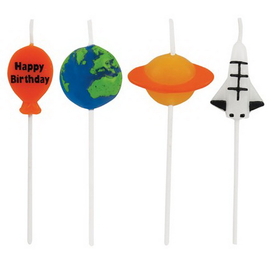 Creative Converting 101152 Space-Themed Pick Candles (Case of 48)