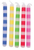 Creative Converting 104211 Multicolor 2.5" Striped Candles 20Ct (Case of 240)