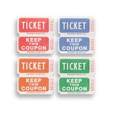 Creative Converting 132502 Ticket Roll - 50/50 Red/Bl/Or/Gr (Case of 4)