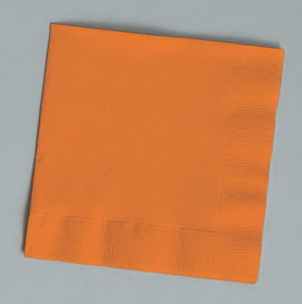 Creative Converting 139352135 Sunkissed Orange Luncheon Napkin, 2 Ply, Solid (Case of 600)