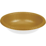 Creative Converting 173276 Glittering Gold Paper Bowls 20 Oz., CASE of 200