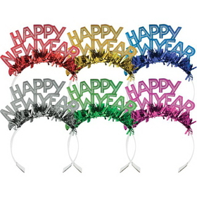 Creative Converting 203100 New Year D&#233;cor New Year Foil & Glitter Fringe Tiara (Case Of 50)