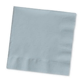 Creative Converting 253281 Shimmering Silver Beverage Napkin, 2 Ply, Solid Bulk (Case of 1200)
