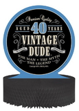 Creative Converting 264067 Vintage Dude 40th Honeycomb Centerpiece (Case of 6)