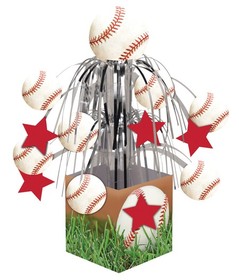 Creative Converting 267963 Sports Fanatic Baseball Mini Cascade Foil Centerpiece (Case of 6)