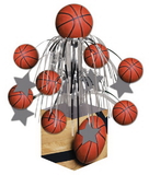 Creative Converting 267964 Sports Fanatic Basketball Mini Cascade Foil Centerpiece (Case of 6)