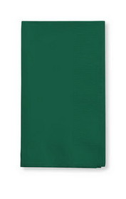 Creative Converting 273124 Hunter Green Dinner Napkin, 2 Ply, 1/8 Fold Solid Bulk (Case of 600)