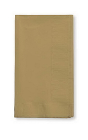 Creative Converting 273276 Glittering Gold Dinner Napkin, 2 Ply, 1/8 Fold Solid Bulk (Case of 600)