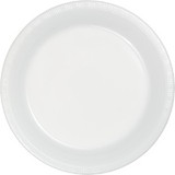 Creative Converting 28000011 White Plastic Dessert Plates