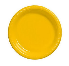 Creative Converting 28102131 School Bus Yellow Banquet Plate, Plastic Solid (Case of 240)