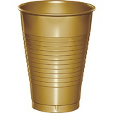 Creative Converting 28103071 Glittering Gold 12 Oz Plastic Cups