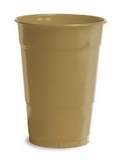 Creative Converting 28103081 Glittering Gold Plastic Cups, 16 Oz Solid (Case of 240)
