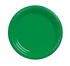 Creative Converting 28112011 Emerald Green Luncheon Plate, Plastic Solid (Case of 240)