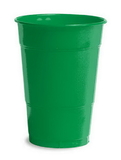 Creative Converting 28112081 Emerald Green Plastic Cups, 16 Oz Solid (Case of 240)