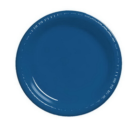 Creative Converting 28113711 Navy Luncheon Plate, Plastic Solid (Case of 240)