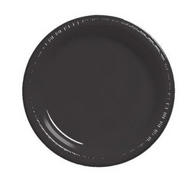 Creative Converting 28134031 Black Velvet Banquet Plate, Plastic Solid (Case of 240)