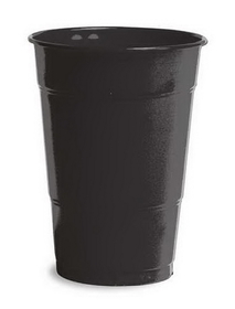 Creative Converting 28134081 Black Velvet Plastic Cups, 16 Oz Solid (Case of 240)