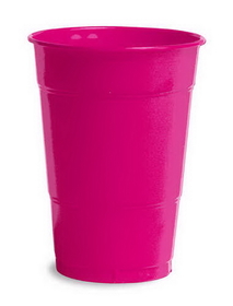 Creative Converting 28177081 Hot Magenta Plastic Cups, 16 Oz Solid (Case of 240)