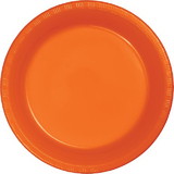 Creative Converting 28191011 Sunkissed Orange Plastic Dessert Plates